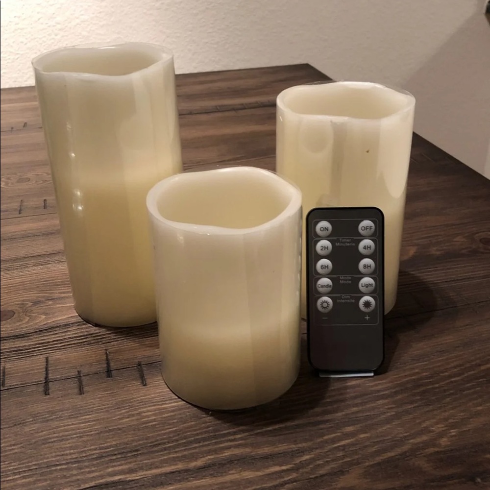 Fake candles with dimming remote